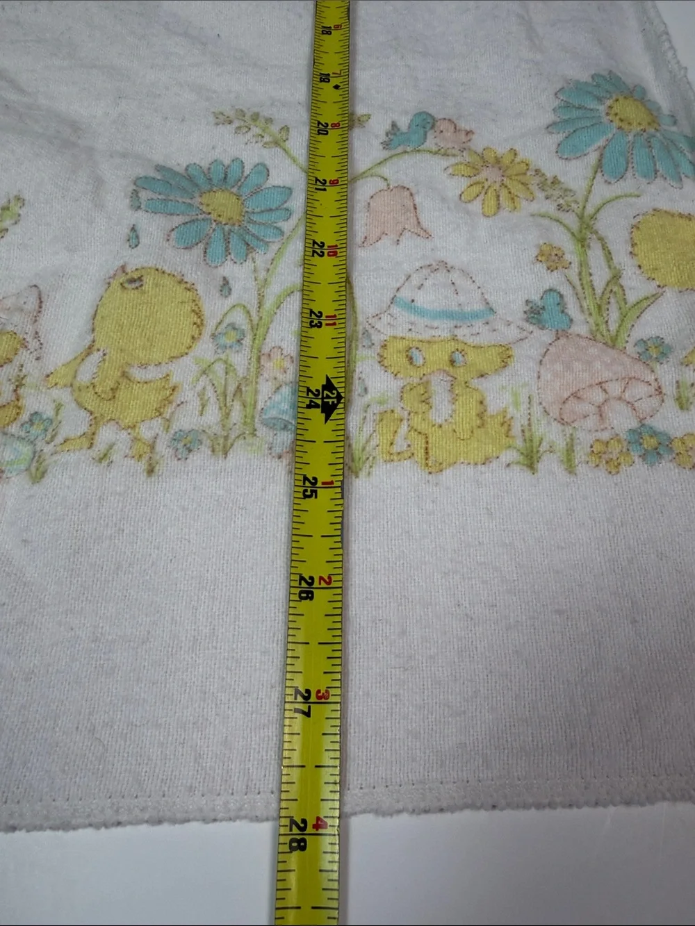 Vintage Babycare Receiving Blanket 30x40 Pastel Animals Floral Nursery